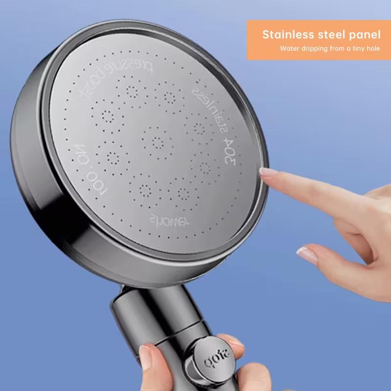 High Pressure Shower Head with Rotating Elbow, 2-in-1 Handheld & Rain Showerhead, Adjustable Bathroom Shower