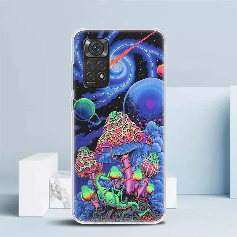 Weird Mushroom Psychedelic Soft Cover for Xiaomi Redmi Note 15 14 13 12 Pro Plus Phone Case 14S 11S 11T 11E 10S 10 4G Pattern Sh