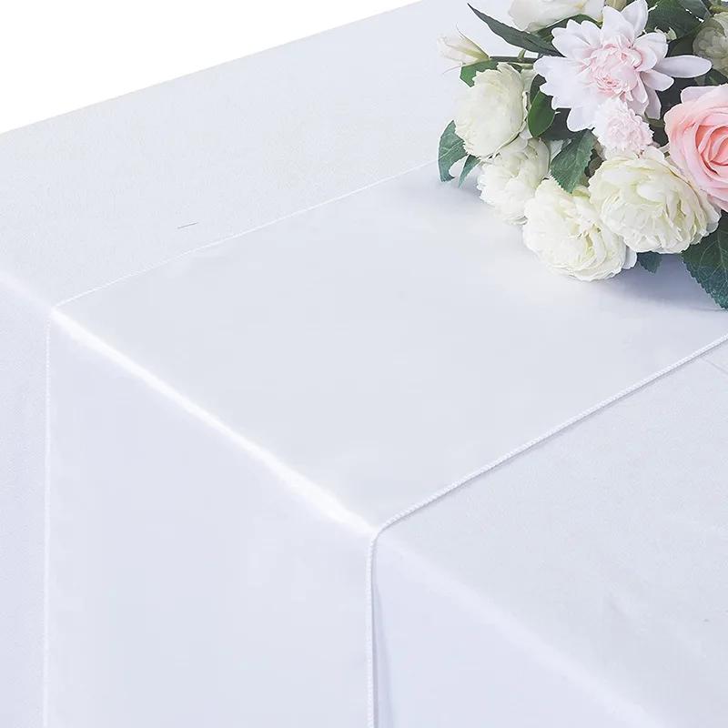 Satin Table Runner 30cm X 275cm Wedding Party Supply Christmas Home Modern Coffee Dining Luxury Table Decoration 12" X 108"