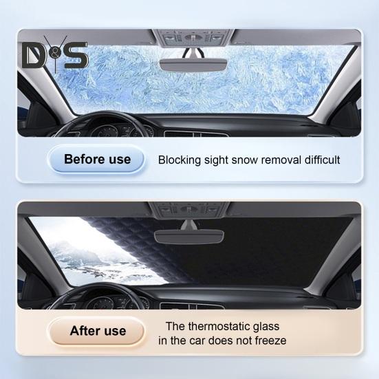 Car Windshield Cover Aluminum Film Ice Snow Protector Rearview Mirror Protection Universal Front Windscreen Snow Cover