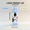 1PC Pet Dog Paw Black White Silhouette Print 750ml Color Plastic Sports Water Bottle Leakproof Flip Straw Lid Suitable for Sports Office Home Use