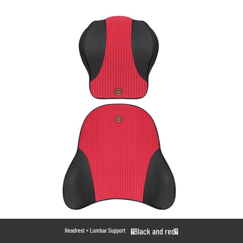 Electric Massage Lumbar Support Pillow - Memory Foam Car Seat Cushion with Remote Control.