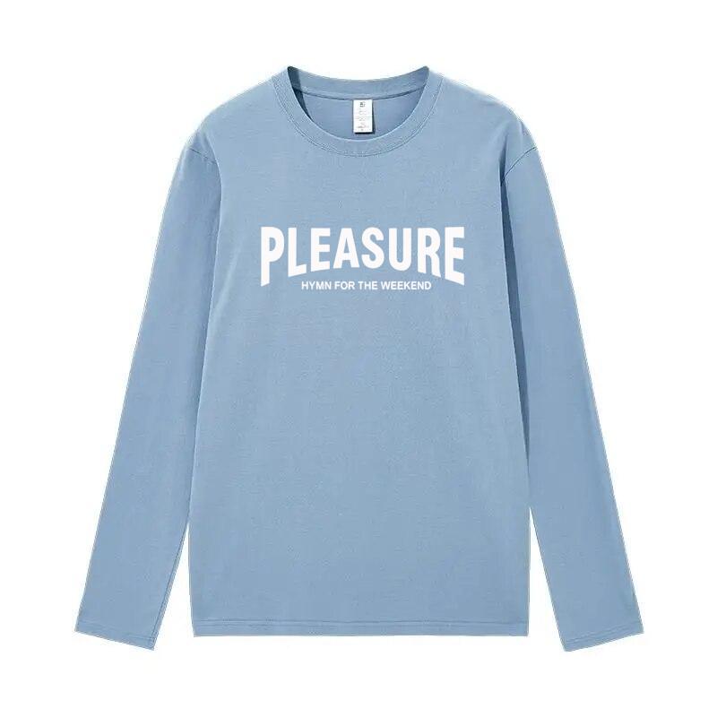 FEGKZLI 2024 Summer Autumn Long Sleeve Loose Causal Unisex Tops 100% Cotton T-shirts  Multi Colors Street Tees