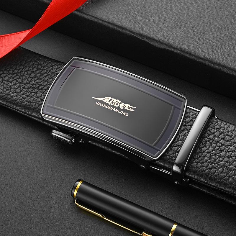 Crocodile Pure Men'S Belt Genuine Leather Light Business Cowhide Automatic Buckle Medium And Green Casual Pants Belt Men