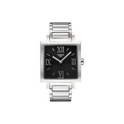 

TISSOT Nourishing Ting Collection Quartz Movement Women s Watch 29mm Black Dial Stainless Steel Case T034.309.11.053.00 Silver Strap