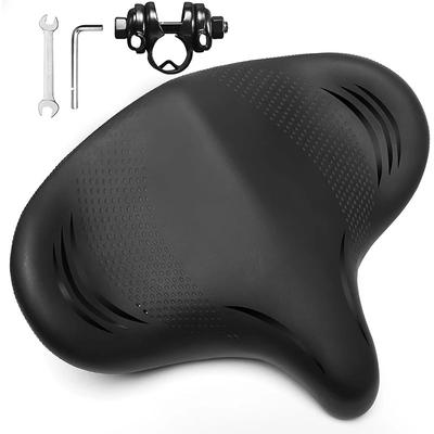 Ergonomischer Mountainbike-Sattel 300 * 356mm Stoßdämpfung verdickt verbreitertes Fahrradsitzkissen