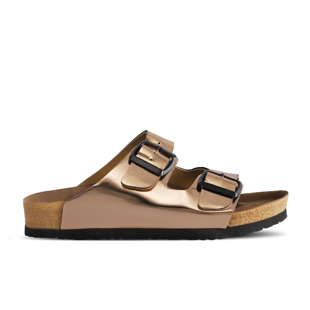 

LENS-Silver Patent Leather Women s Slippers 40 серебряный
