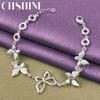 CHSHINE 925 Sterling Silver Butterfly Bracelet For Women Charm Jewelry