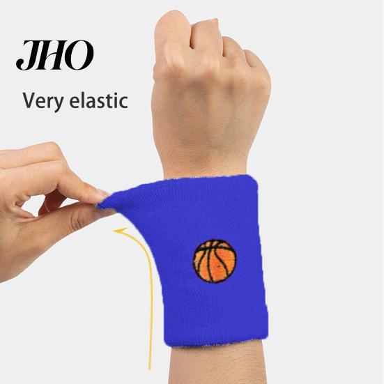 Sports Headband 1 Set Kids Wristband Ball Embroidery Stretch Breathable Sweatband Sweat Absorbing Boys Girls Knitted Basketball Volleyball Wrist