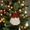 1 Piece of Christmas Decoration Santa Claus Christmas Tree Small Pendant Hand-woven Creative Ornaments Background Wall Decoration Pendant