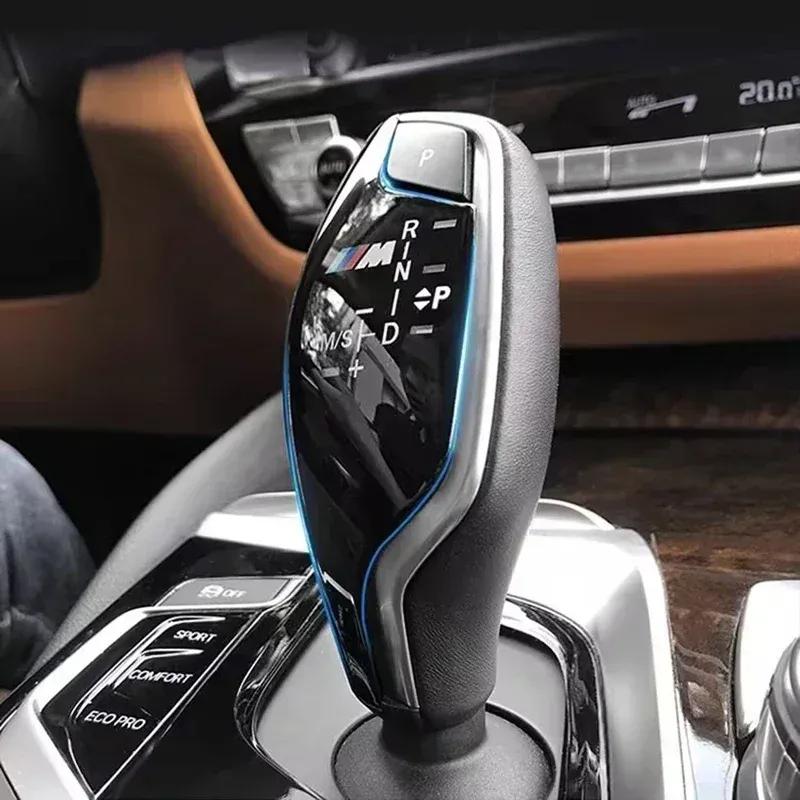 -Car Shift Knob Panel Gear Button Cover Sticker For BMW 1 3 5 7 Series X1 X3 X5 X6 M3 M5 F01 F10 F30 F35 F15 F16 F18 F34 F36 E71