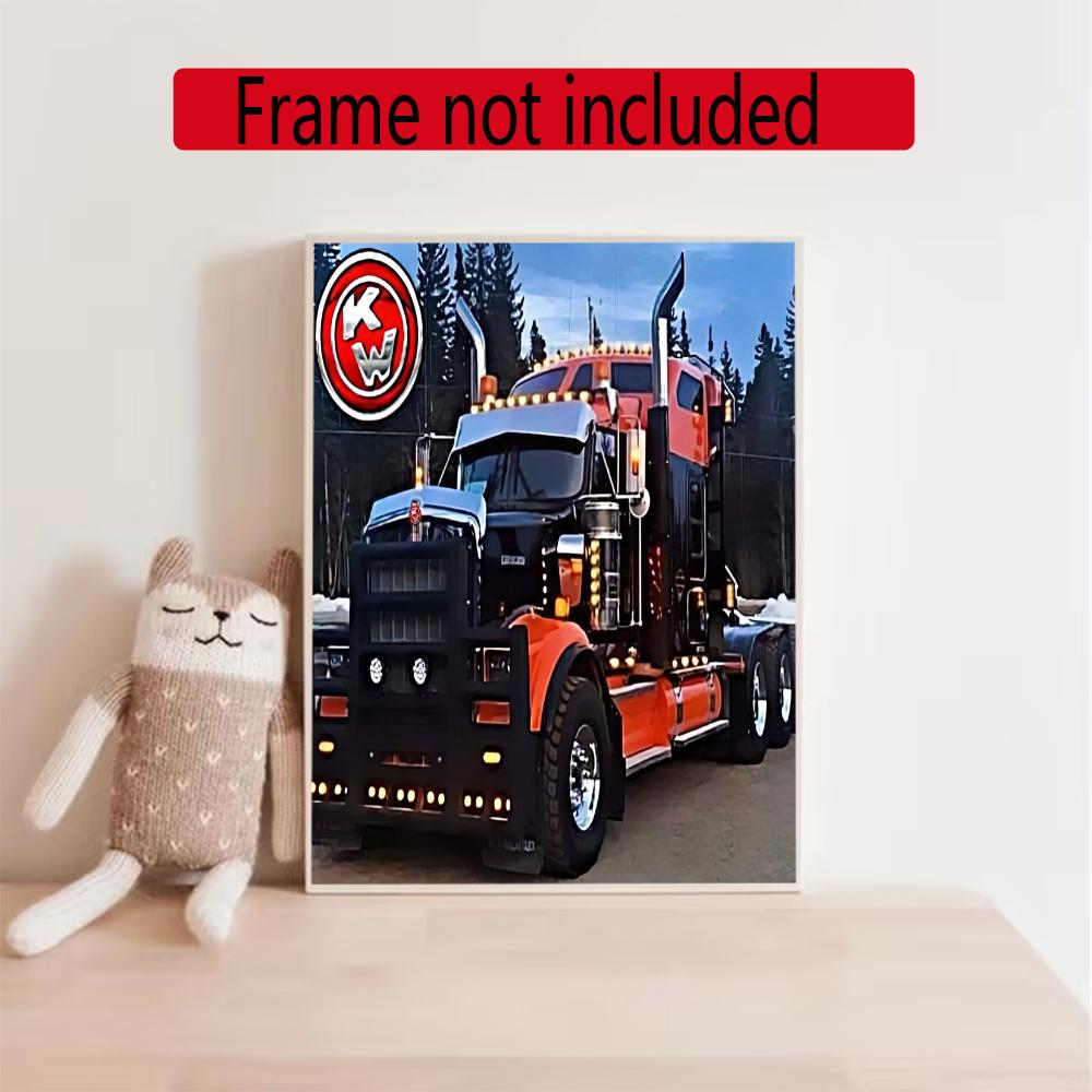 Kenworth Diamond Painting Round Diamond Mosaic Rhinestones Diamond Embroidery Craft Kit Wall Decor Without Frame