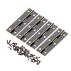 8Pcs Folding Butt Hinges Antique Bronze Metal Hinge for Doors Windows Furniture Cabinet Cupboard Wood Boxes with Screws