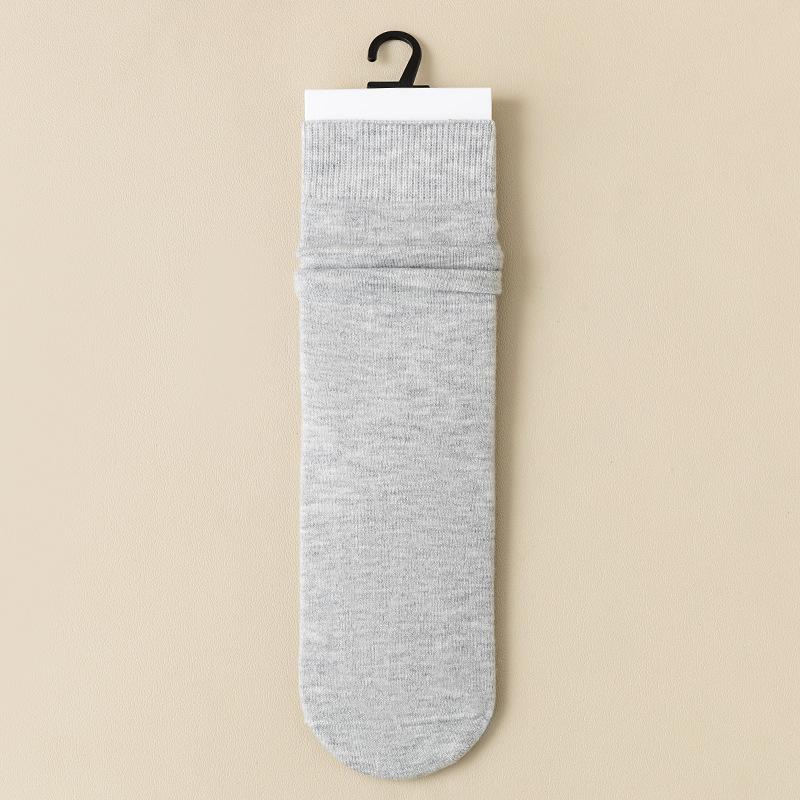 Damen Herbst- und Winter Freizeitsocken mit Polka Dots Kaschmir gestreift Warme Damen Mid-Calf Socken College-Stil kombiniert mit Frotteesocken
