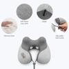 Travel Pillow With Massage,Memory Foam Neck Pillow For Sleeping Travel Neck Massage Pillow With Heat For Neck Pain Relief