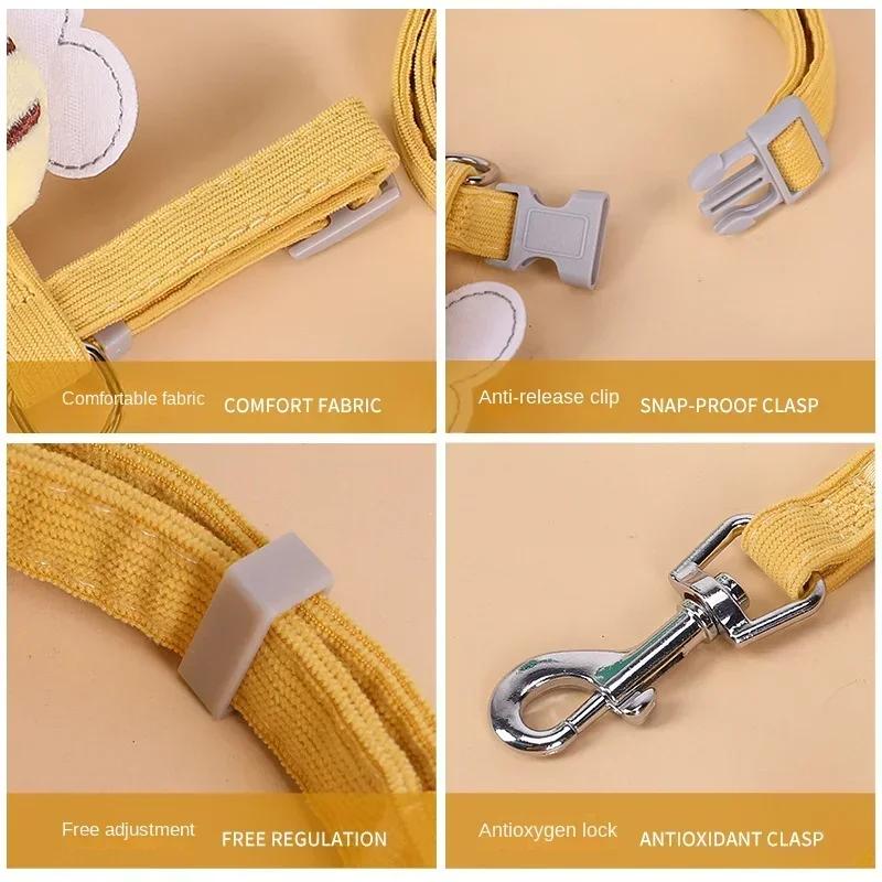 Cat Traction Rope Anti-break Free Special Cat Rope for Going Out I-shaped Adjustable Chest and Back Cat Rope
