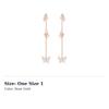 Swarovski Lilia Artificial Crystal Earrings Women's Rose Gold 5382364