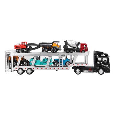 7 In 1 Transport Truck Toy Alloy Pull Back Function Carrier Truck Model Toy with 6 Small