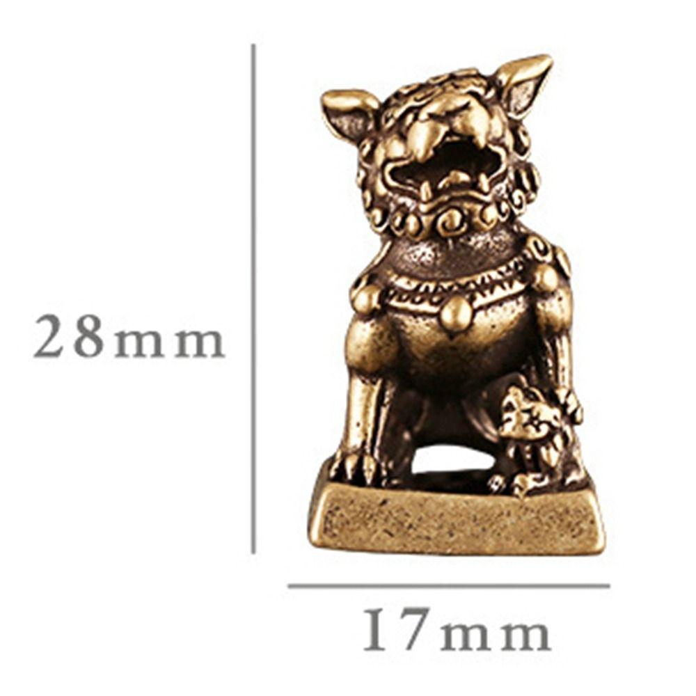 Feng Shui Decoration Attracts Wealth Keychain Pendant Lion Seal Lion Figurines Lion Ornaments