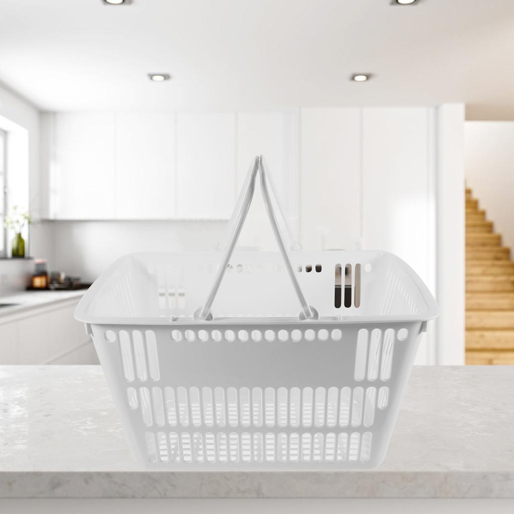 1Pcs Strong Bearing Storage Basket Corrosion Resistant Portable Shopping Basket Ideal Organizer for Spices Jars Bath Items