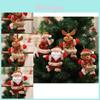 Charming Fabric Christmas Tree Ornaments With Dancing Santa Snowman Reindeer And Bear
