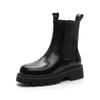Chelsea boots women's inner height increase spring and autumn new cigarette tube short boots thick-soled Martin boots women's style