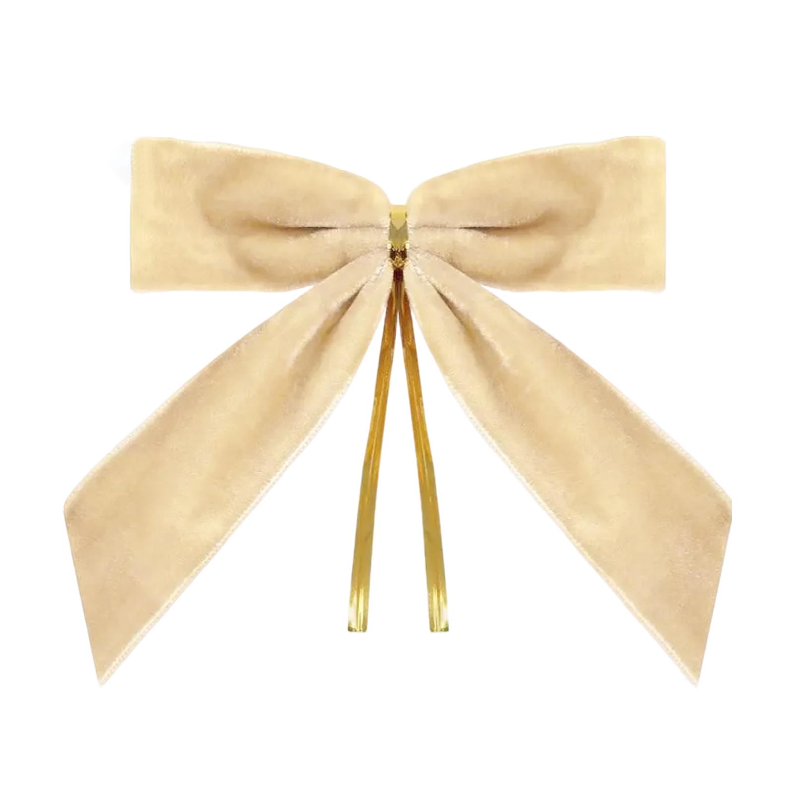 

Velvet Bow Christmas Tree Decoration Pendant Christmas Atmosphere Dress Up Props One Size бежевый