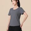 Plus Size Women's Quick-Dry Short Sleeve Sports Top for Yoga & Running