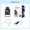 200X Portable Digital Microscope with LED Light/Universal Clip Magnification Microscope Lens USB-C Charging for Most Smartphone