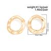 Fashion Irregular Circular Pendant Jewelry Set Gold Silver Color Hollow Necklace Earrings for Women Ins Light Luxury Charm Jewelry Gift