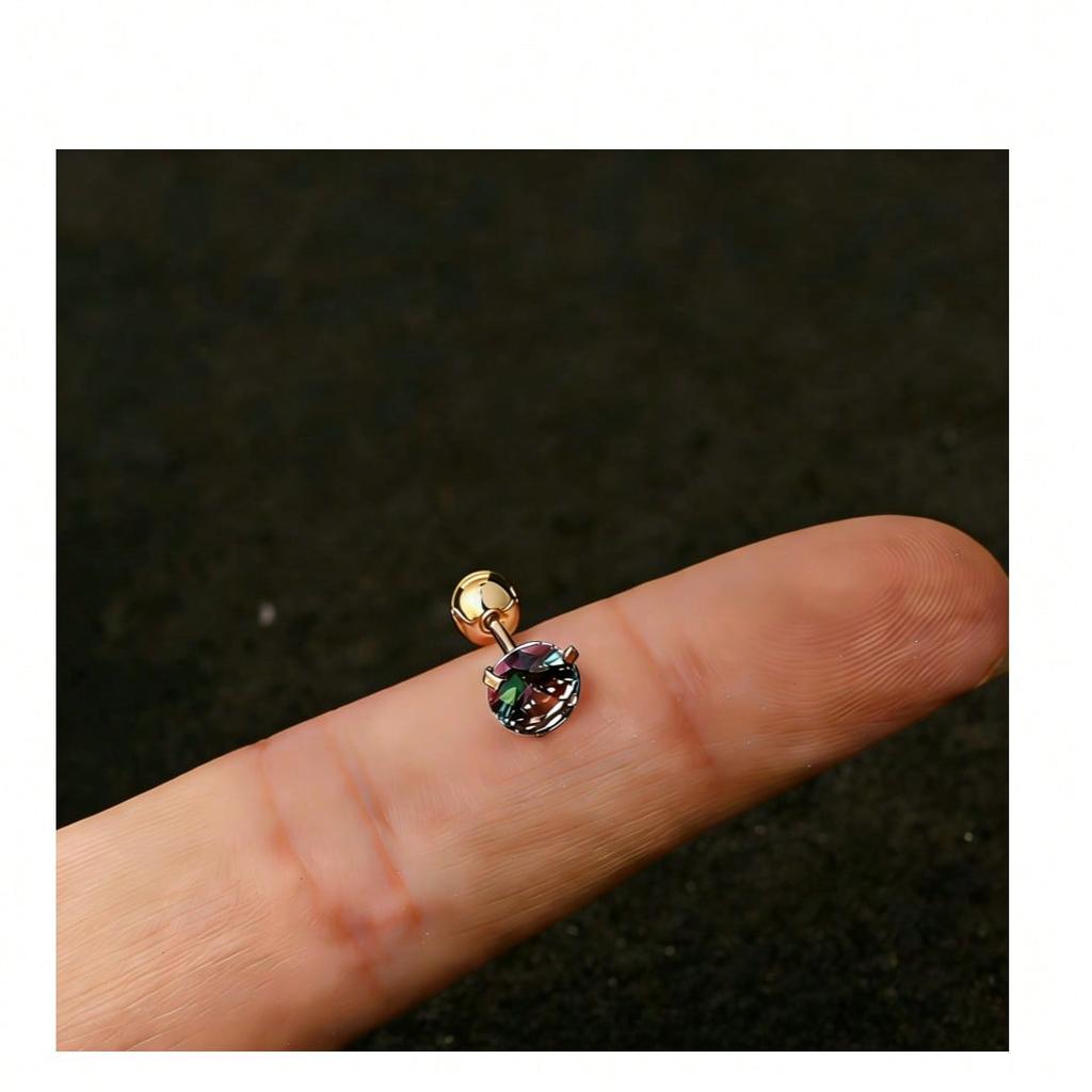 Screw Earbone Nail Exquisite Gift Ear Jewelry Simple 3-Claw Earnail Stainless Steel 2mm/3.5mm/5mm Lady's Unique