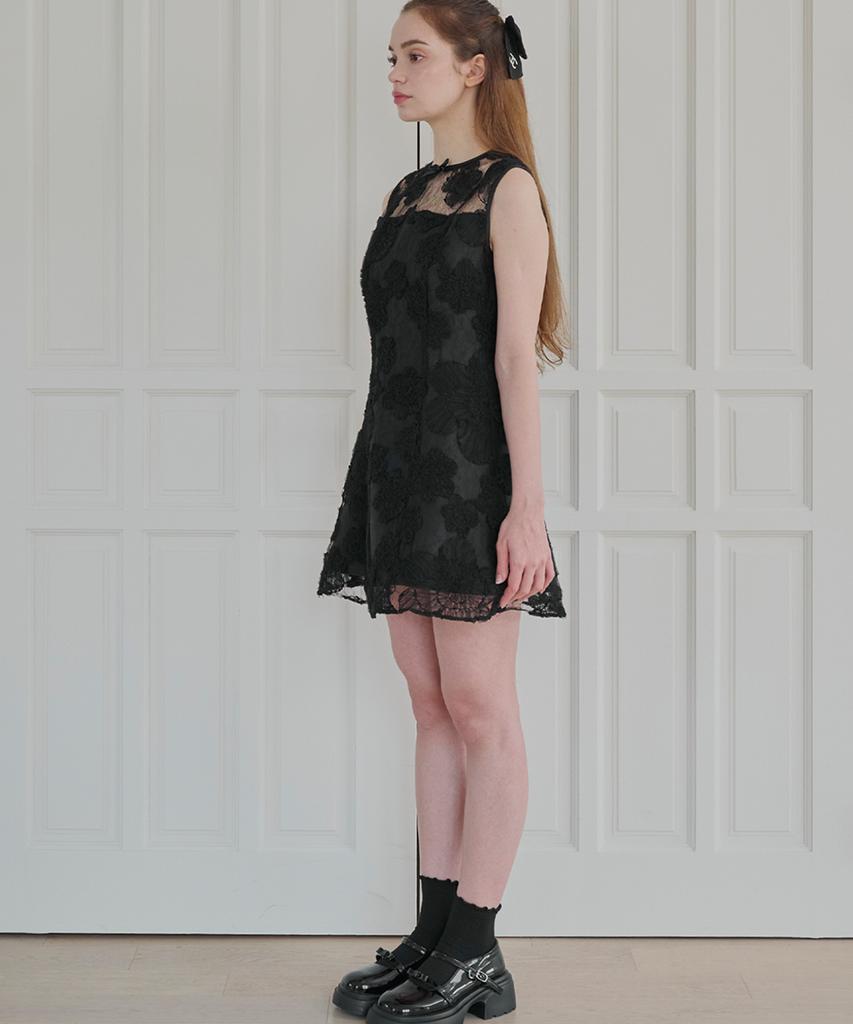 Aliena Flower Embroidery Mini Dress