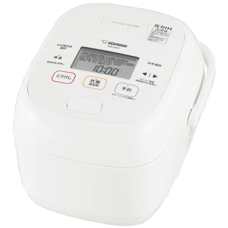 

Zojirushi Rice Cooker Pressure IH Rice Cooker 5.5 Cups Super Cook NW-CB10-WA White