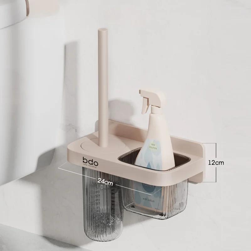 

Прозрачный держатель для туалетной щетки с полкой для хранения, наборы инструментов для чистки туалета, держатель для туалетной щетки для угла ванной комнаты прозрачный