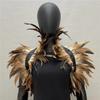 1 pieza Chal de plumas Gothic Punk Capa de plumas Chal de plumas naturales Disfraz de Halloween Cosplay Espectáculo de escenario