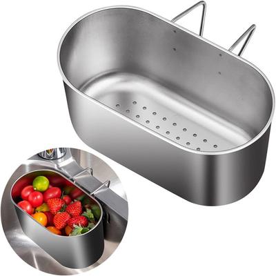 Stainless Steel Sink Drain Strainer Basket Kitchen Food Catcher Vegetable Fruit Colander For Filter Kitchen Waste JT243