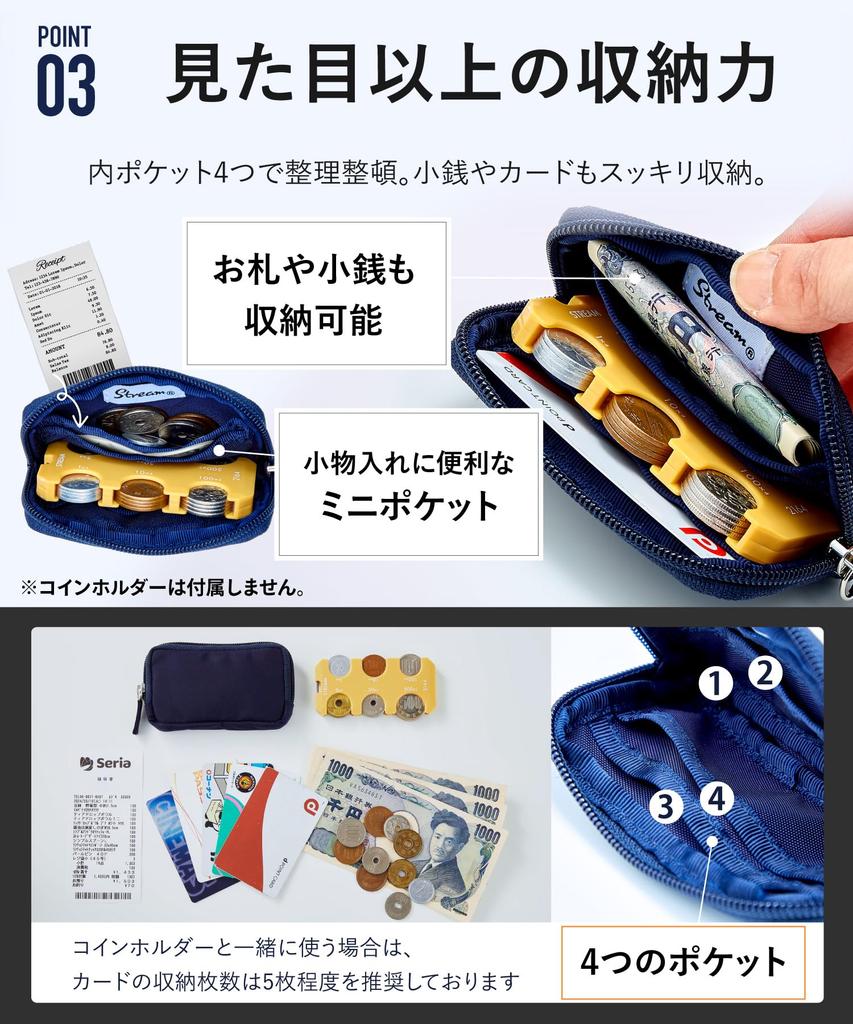 For Climbing CORDURA Mini Coin Case STREAM Model [Perfect Mt. Fuji] Water-Repellent Purse/Cash (Tough (CORDURA Specification), Gray)