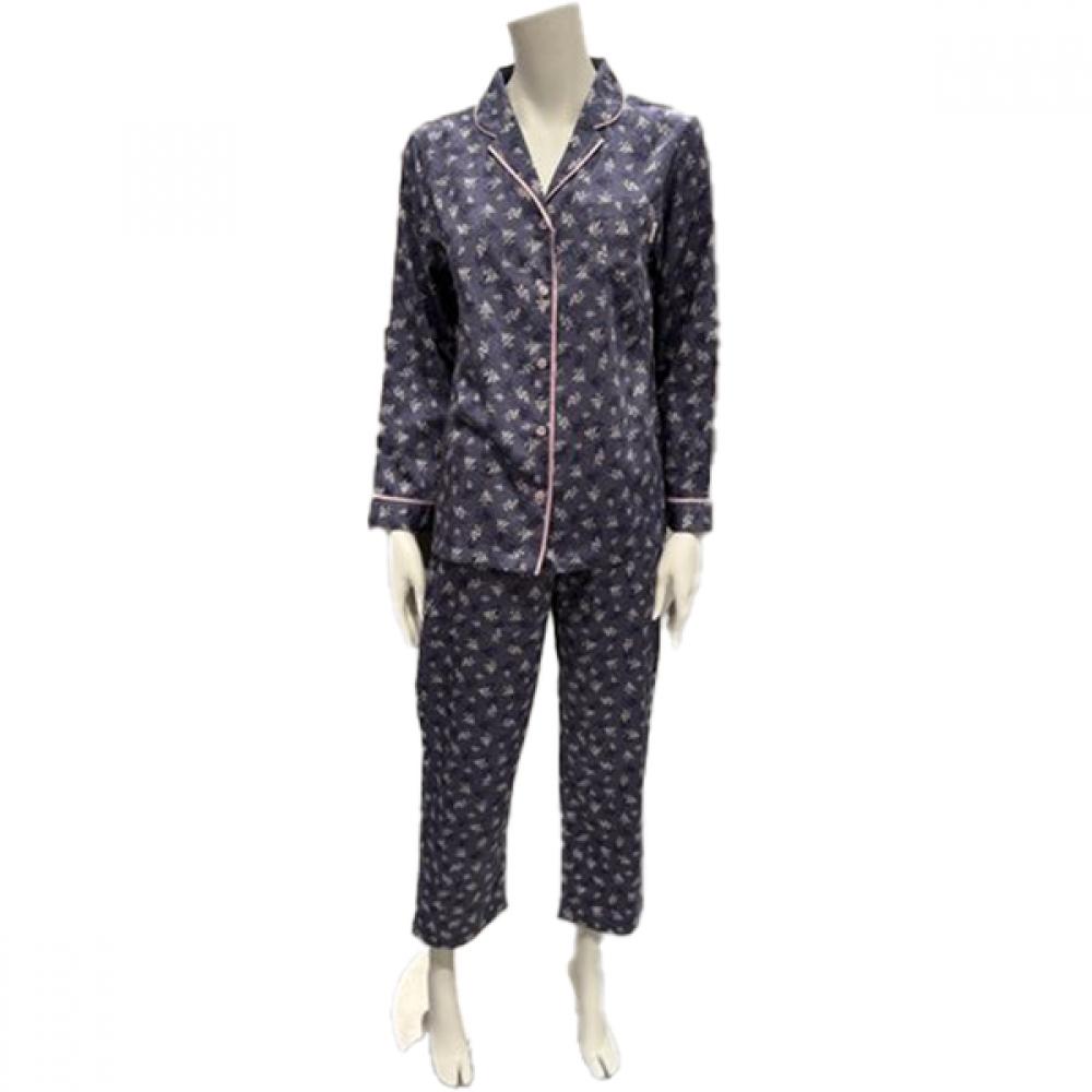 Triumph Women S Navy Leaf Long Sleeve Pajama Tewpj711ny 85