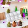 1 Pc 8 Three-dimensional Pine Cone Jelly Mousse Cake Mold Ice Cream Pineapple Mold Silicone Mold DIY Chocolate Fondant Mold