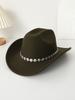 Western cowboy top hat felt hat Tibetan top hat three-dimensional pattern accessories jazz hat new woolen hat