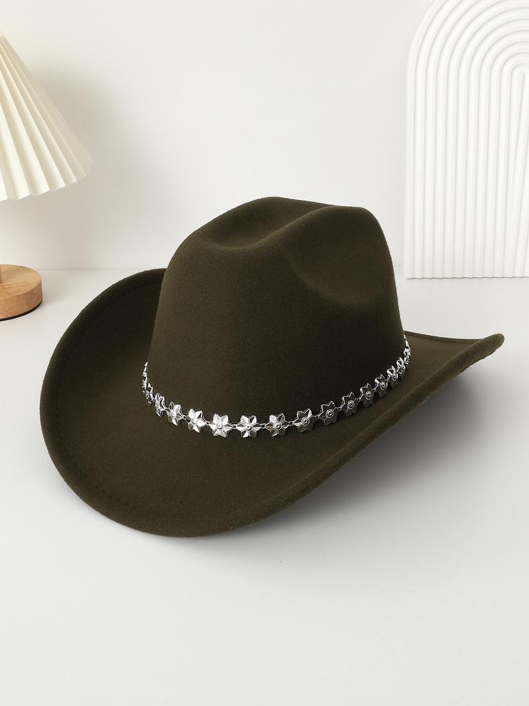 Western cowboy top hat felt hat Tibetan top hat three-dimensional pattern accessories jazz hat new woolen hat