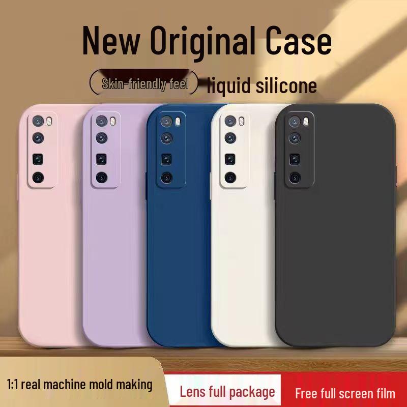 Huawei nova7 Pro Liquid Silicone Case - Full Coverage, Anti-drop, Solid Color, Skin-friendly Protective Cover