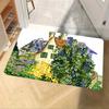 Vintage Art Doormat Van Gogh Oil Painting Design Door Mat WELCOME Rug Living Room Bedroom Kitchen Entry Foot Mat Indoor Nonslip