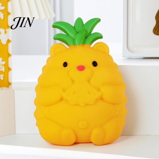 Anxiety Relief Ball Fake Fruit Stress Toy, Peach Pineapple Strawberry Squeeze Shaped Giant Sensory Fidget Toy for Home Office School Portable Reliever