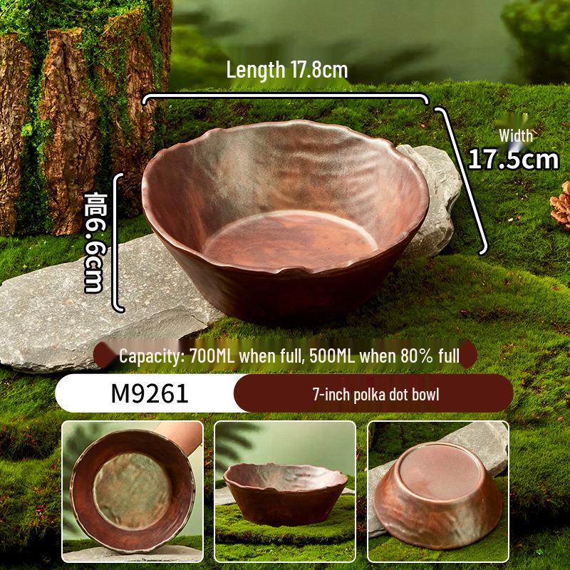 Melamine Plate for Gourmet Hot Pot, Barbecue & Shrimp: Mountain & Field Design