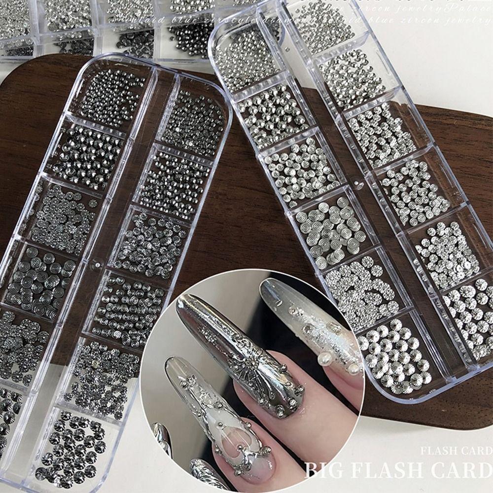 Round Stud Nail Art Accessories Punk Style Nail Beads and Rivets Hot Nail Metal DIY Manicure