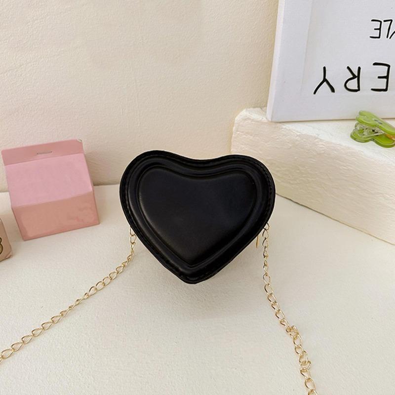 Mini Neuheitstasche Herzdesign PU Weiß Modisch Valentinstag, Modische Herzgeldbörse, Passt perfekt zum Valentinstags-Kleid