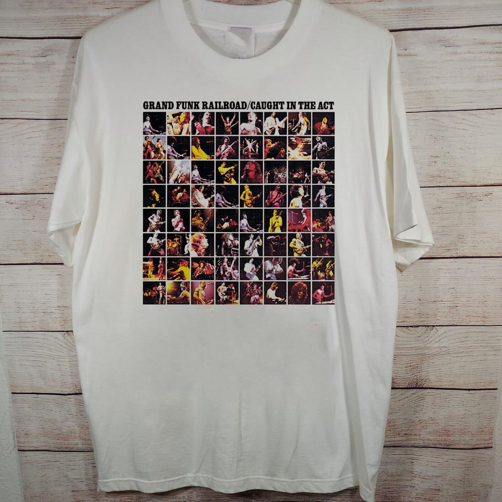 

Grand Funk Railroad Band Caught In The Act T Shirt FUll Size S-5XL Unisex T-Shirt XXXXL