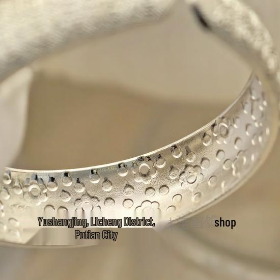 Chinese Style Silver-Plated 16mm Wanfu Bracelet for Women - Fashionable and Versatile