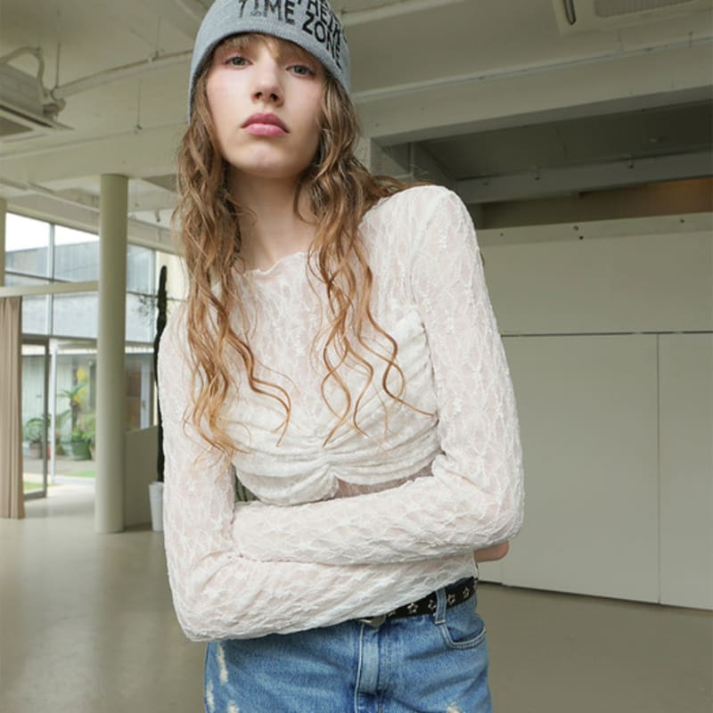 

ellonarc lettering dyed beanie_gray FREE